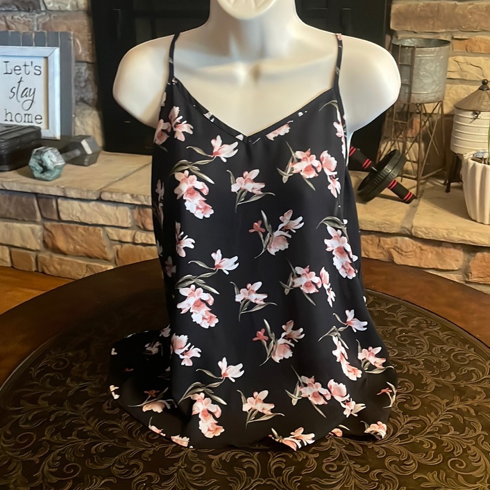 Navy Blue Floral Cami